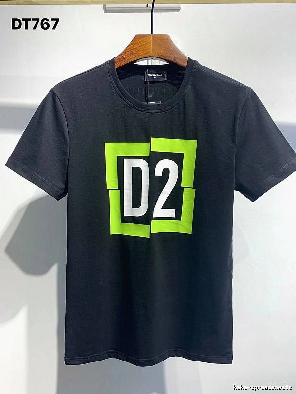 DSQ D2 Printed Street Style Black T-Shirt