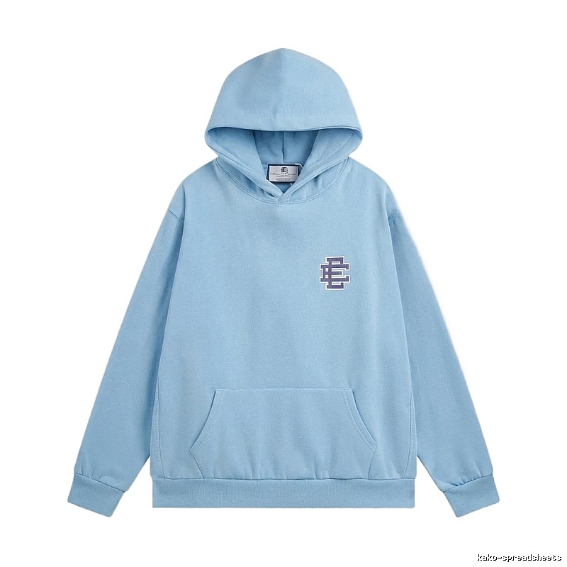 Eric Emanuel Classic Simple Style Blue Hoodie