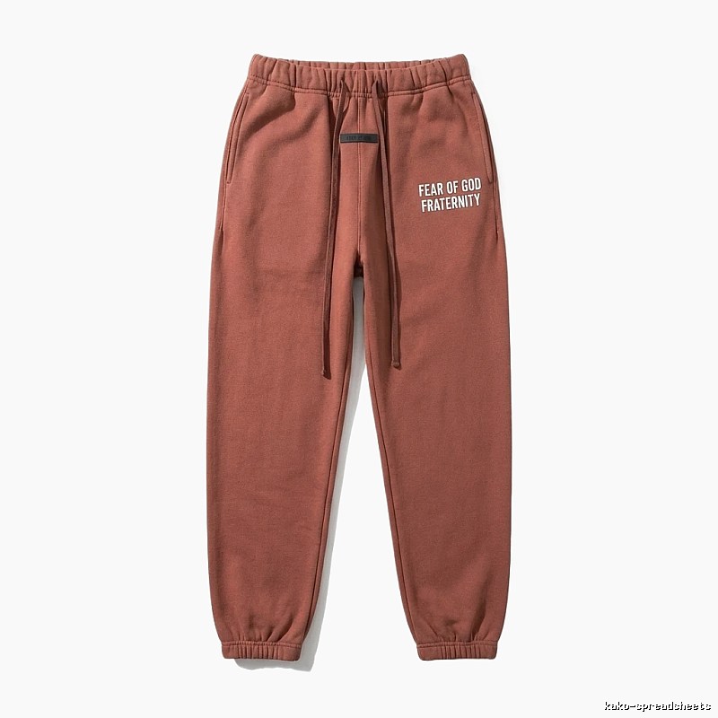 ESSENTIALS Casual Style Brown-Red Sweatpants