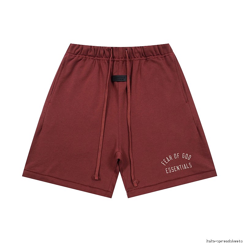 ESSENTIALS casual style burgundy shorts