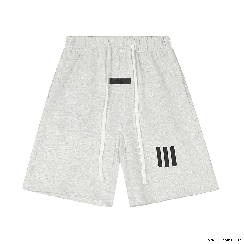 ESSENTIALS minimalist light gray shorts