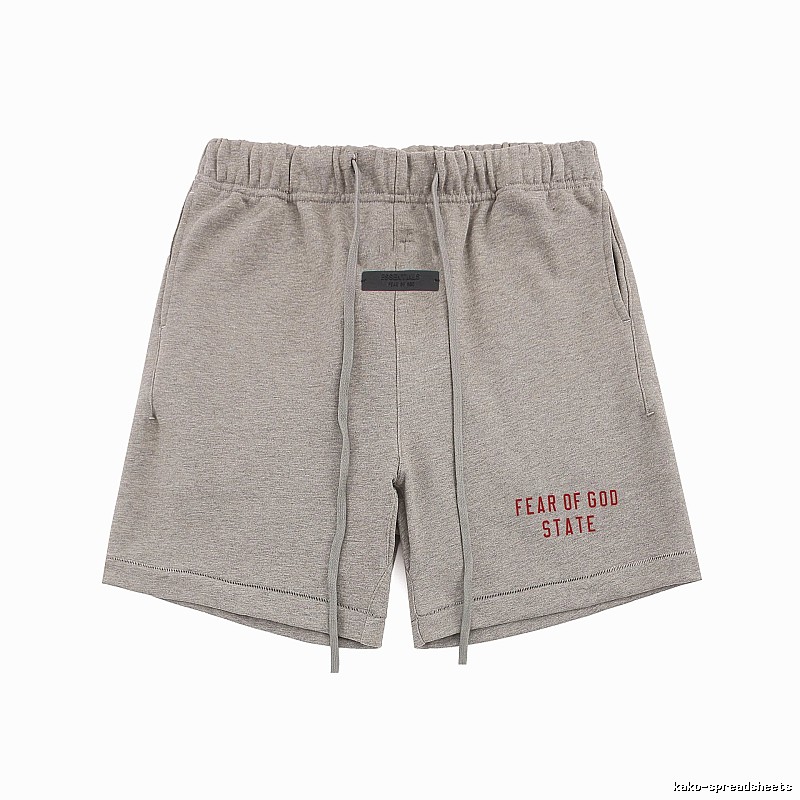 ESSENTIALS minimalist light gray shorts