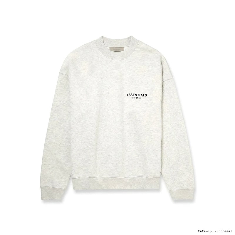 ESSENTIALS minimalist light gray sweatshirt
