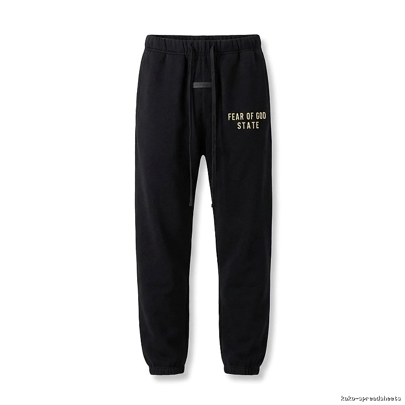 ESSENTIALS minimalist style black sweatpants