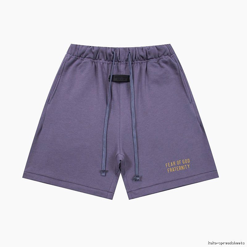ESSENTIALS minimalist style light purple shorts
