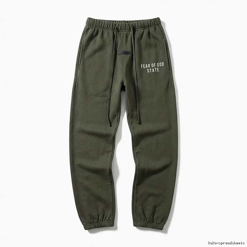 ESSENTIALS Minimalist Style Military Green Sweatpants