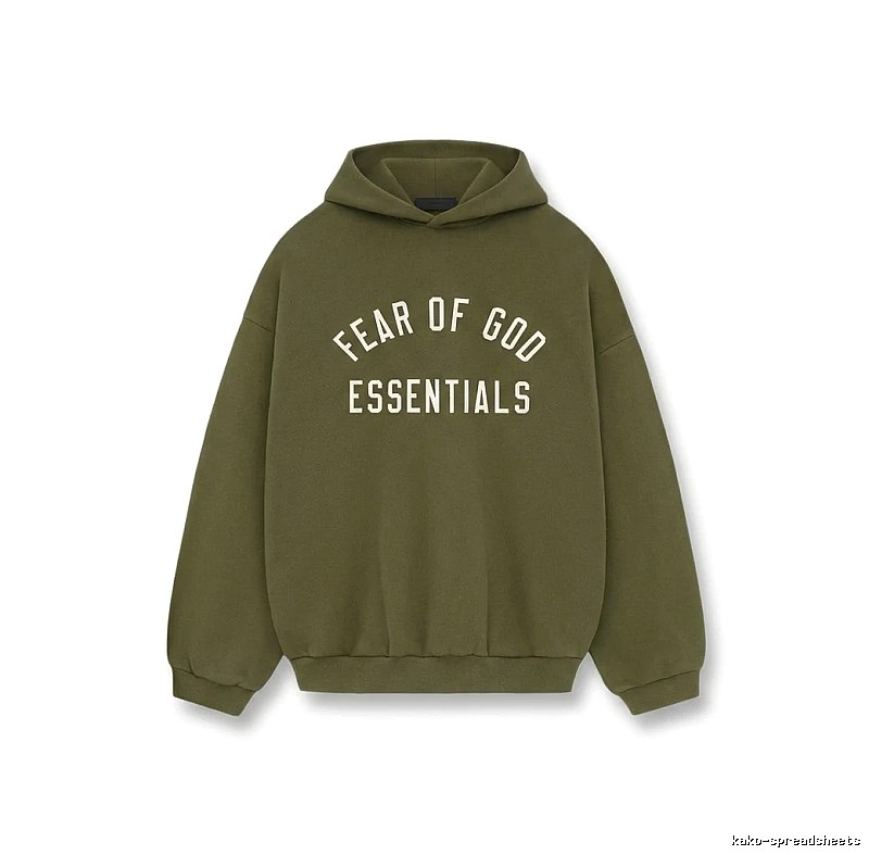 ESSENTIALS minimalist style olive green sweatshirt