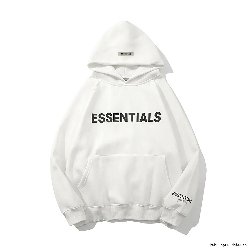 ESSENTIALS minimalist style white sweatshirt