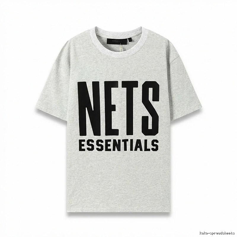 ESSENTIALS Trendy Brand Simple Style Grey T-shirt