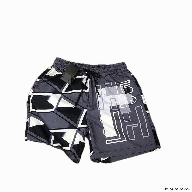 Fendi FF Print Trendy Black and Grey Casual Shorts