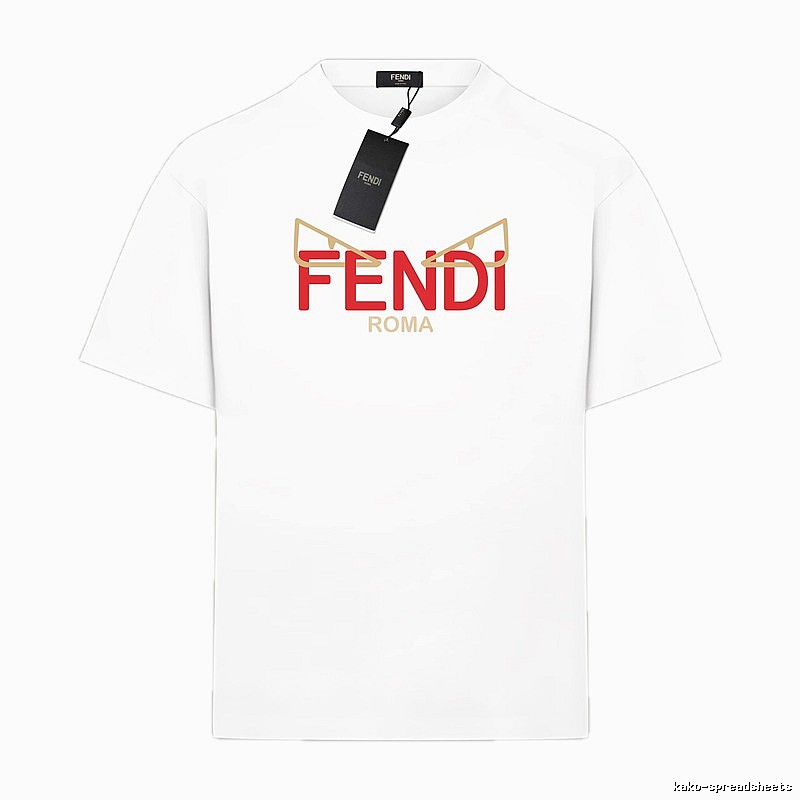 Fendi Roma series simple style white T-shirt