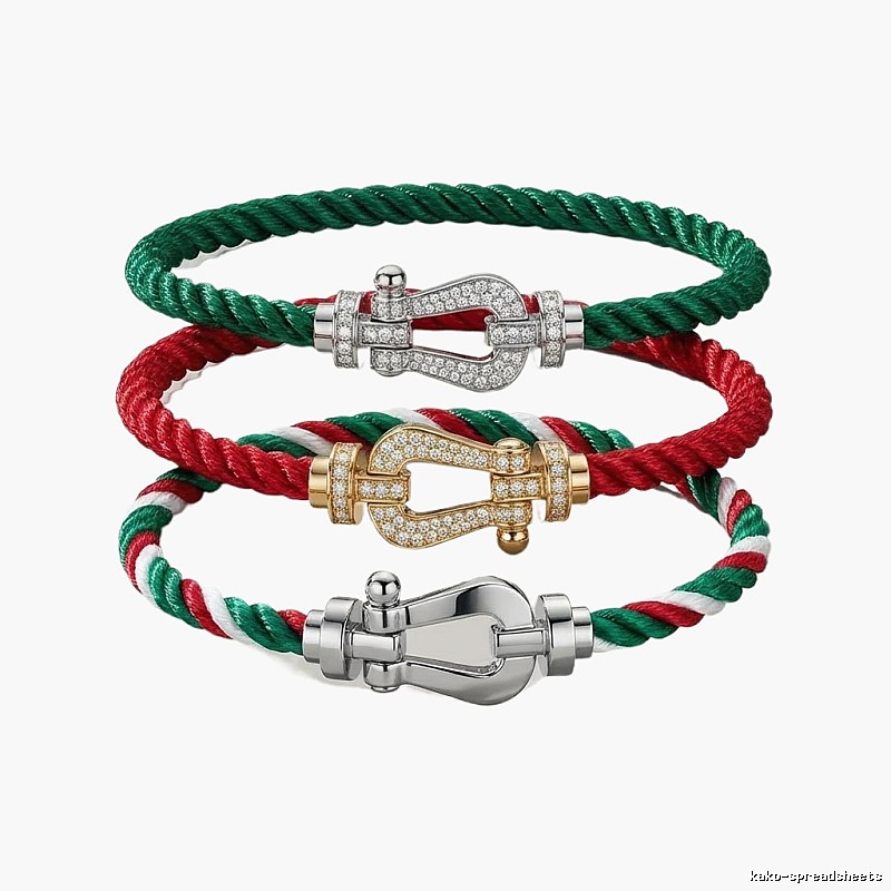Fred Classic Red and Green Rope Bracelet