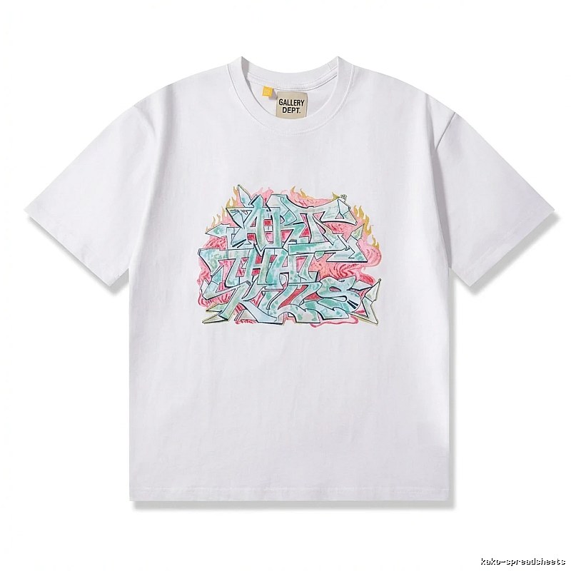 Gallery Dept Graffiti Style White T-shirt