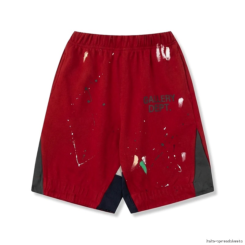 Gallery Dept Red Graffiti Style Shorts