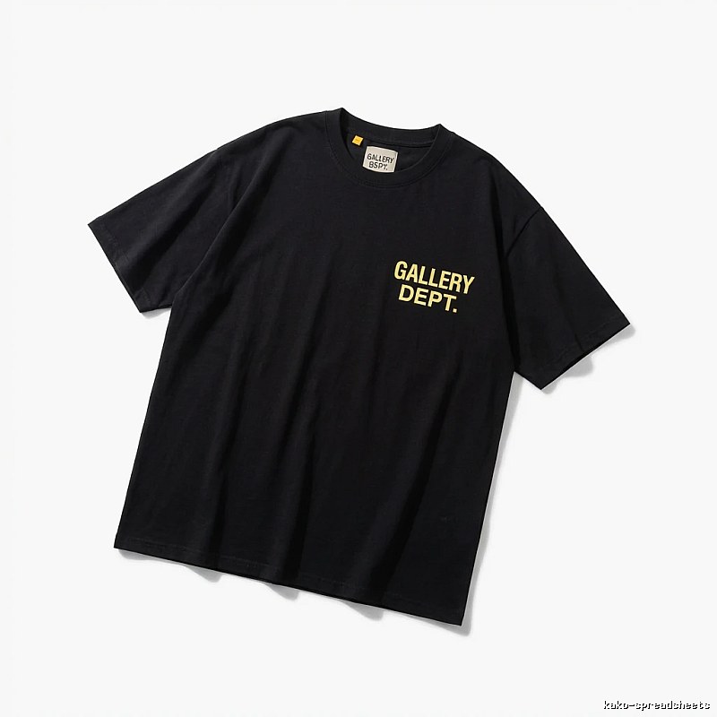Gallery Dept Trendy and Cool Style Black T-shirt