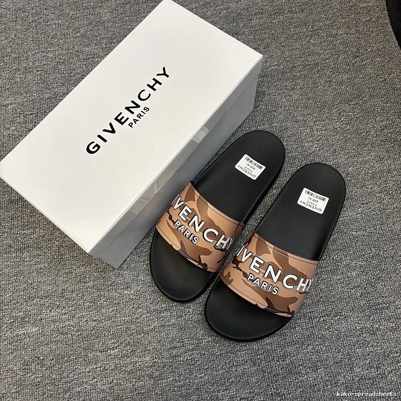 Givenchy Alphabet Collection Trendy Camouflage Slide Slippers