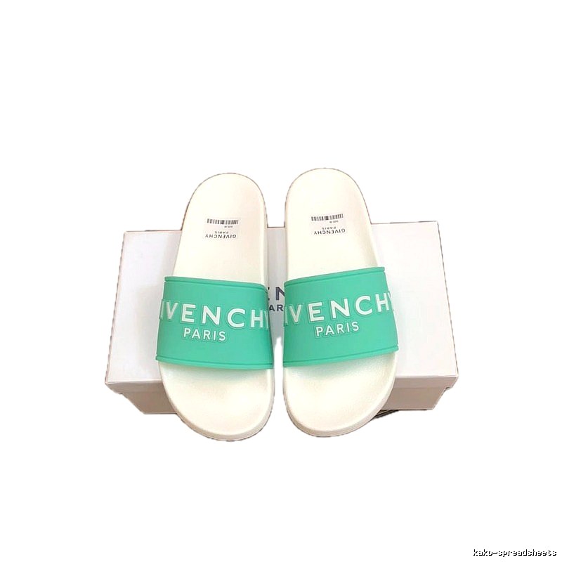 Givenchy Trendy Letter Mint Green Slides