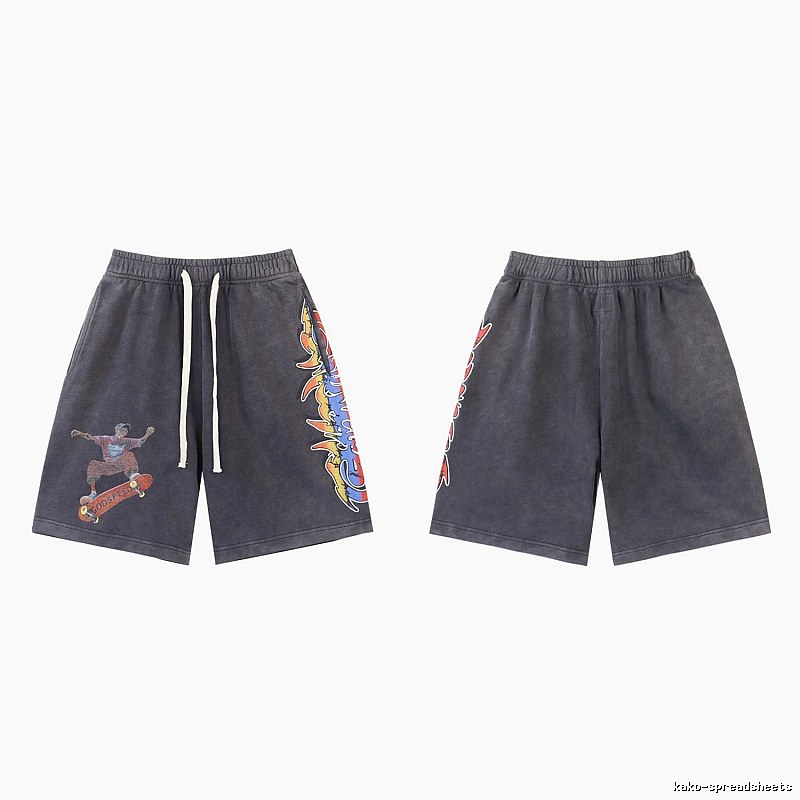 Godspeed Skate Series Street Style Distressed Grey Shorts