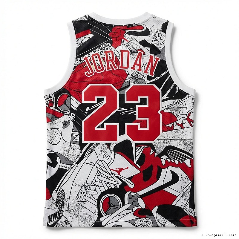 Graffiti-style jersey of No. 23 of the Michael Jordan