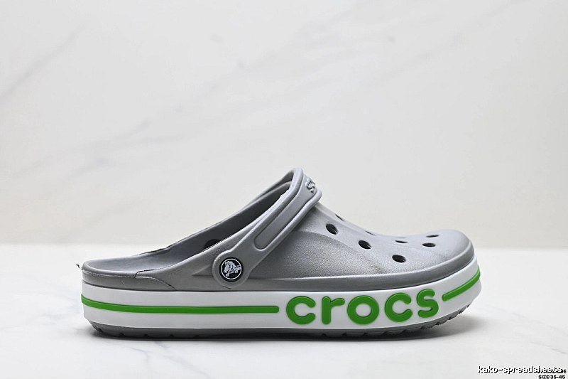 Gray trendy style of Crocs clogs