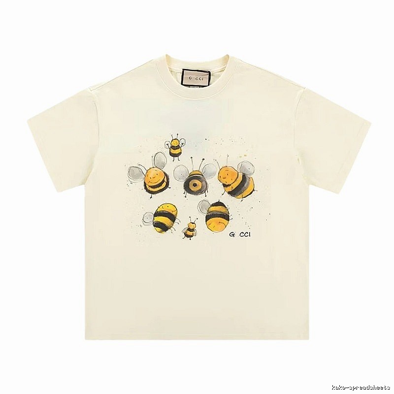 Gucci Bee Graffiti Casual Style Off-white T-shirt