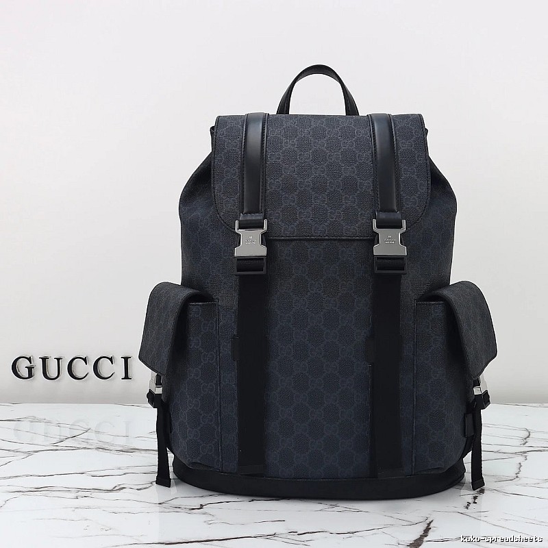 Gucci Black Gucci Monogram Backpack Backpack for Casual Outfits