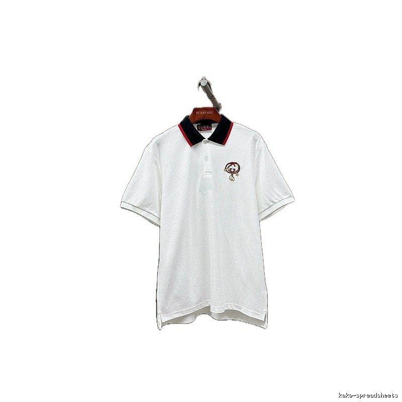 Gucci classic fashion white polo shirt