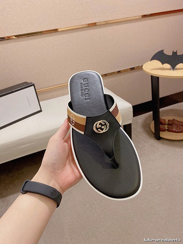 Gucci Double G Webbing Vintage Style Black Flip-Flops
