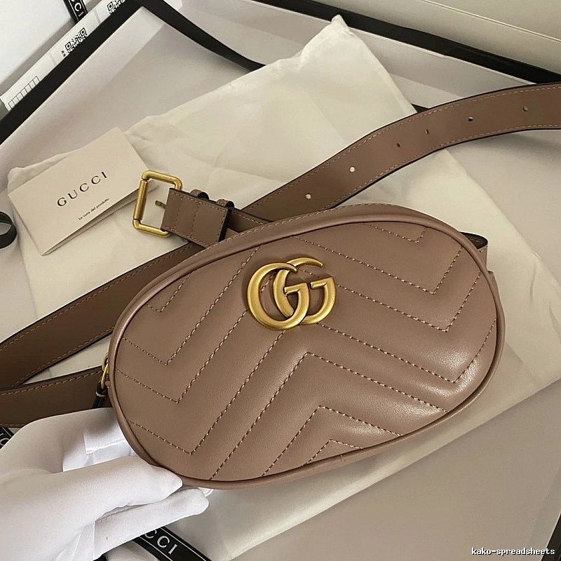 Gucci Matelasse belt bag Tan Quilted Waist Gold