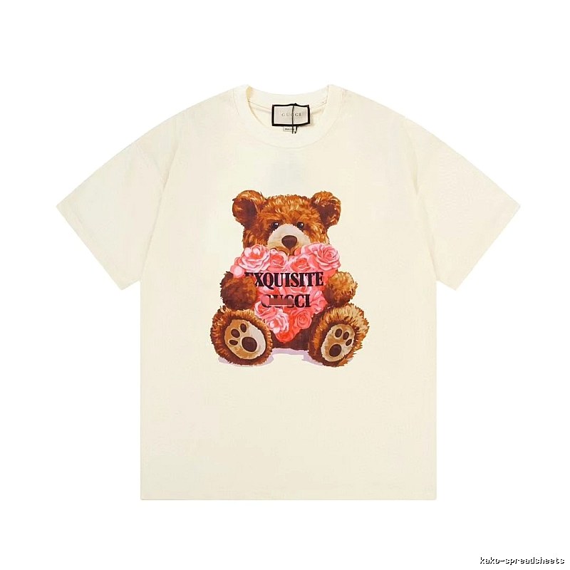 Gucci Teddy Bear Print Casual Off-white T-shirt