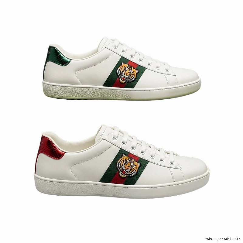 Gucci Tiger Head Retro Style White Shoes