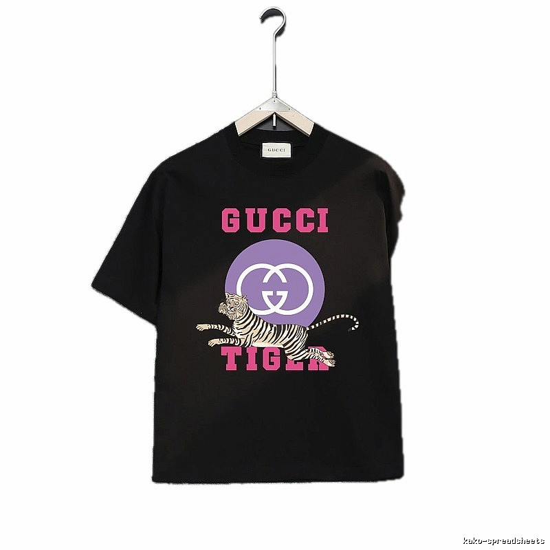 Gucci Tiger Print Trendy Black T-shirt