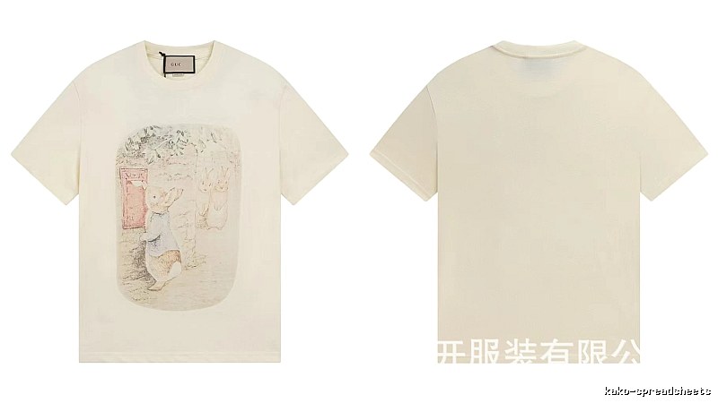 Gucci x Peter Rabbit Co-branded Vintage-style Off-white T-Shirt