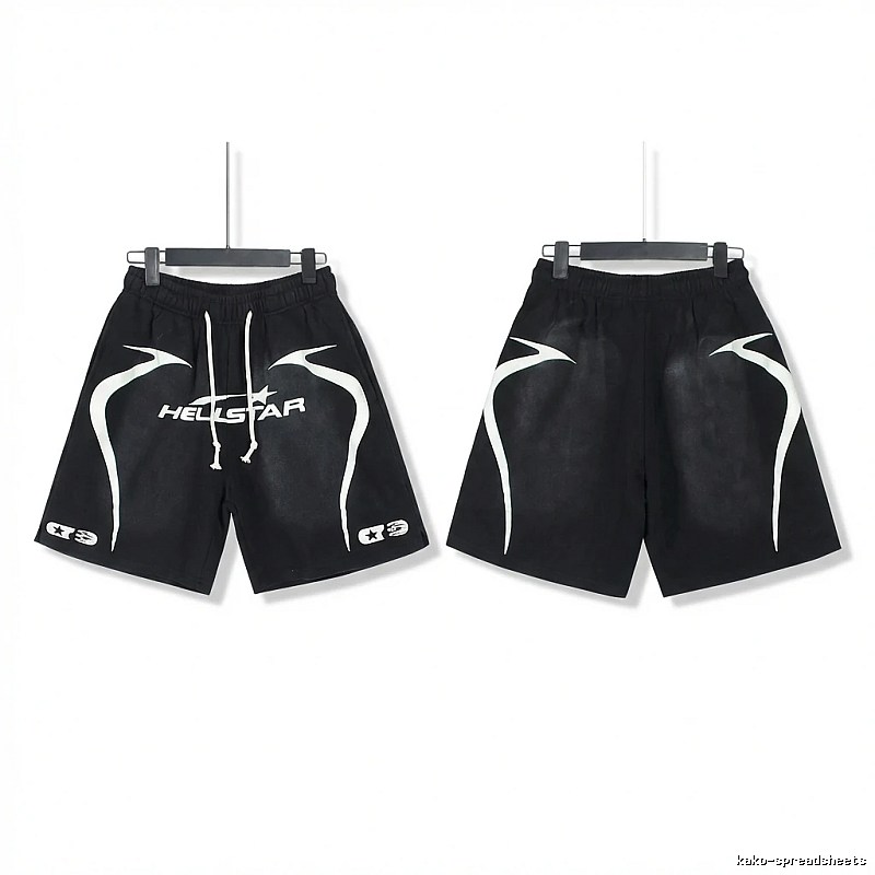 Hellstar dark style black shorts