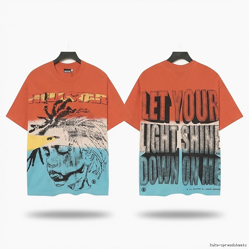 Hellstar Gradient Style Orange-Blue T-shirt