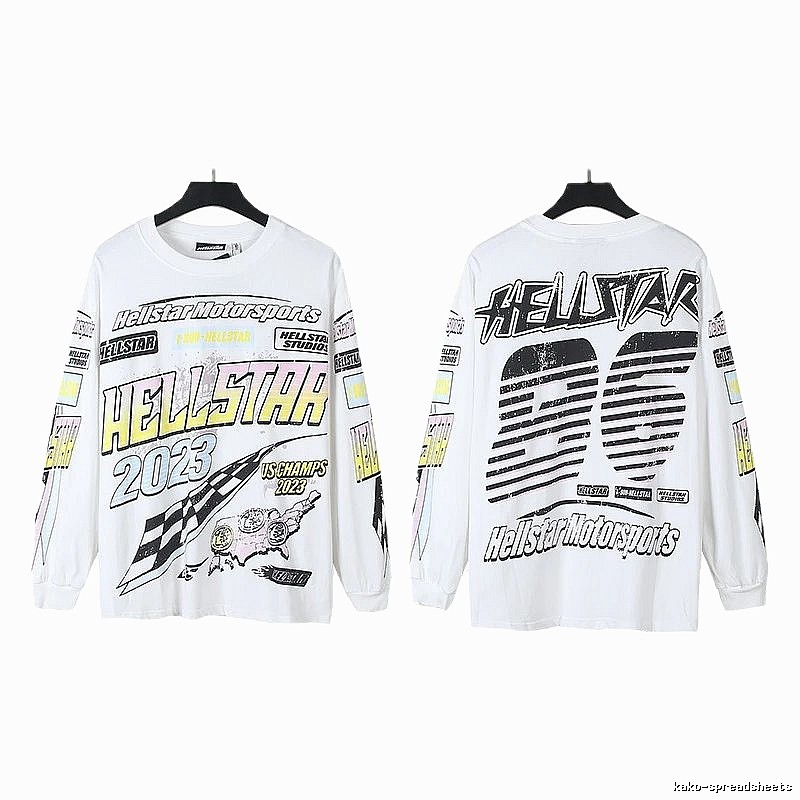 Hellstar Racing Style White Sweatshirt
