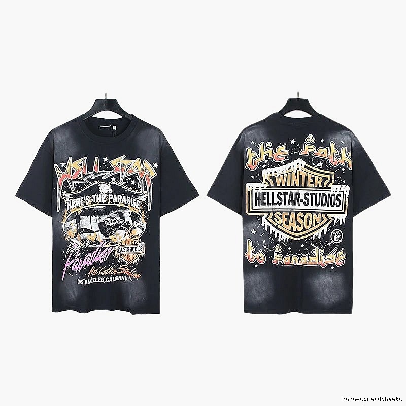 Hellstar Winter Collection Vintage Style Black T-Shirt