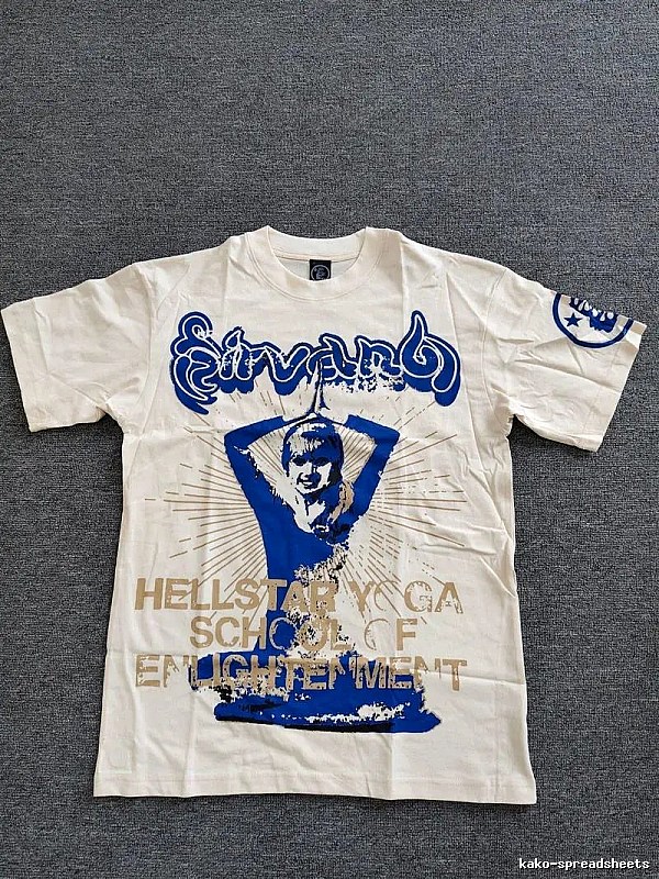 Hellstar Yoga Collection Vintage Style Off-white T-Shirt