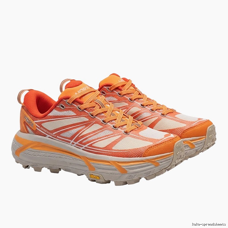HOKA Cross-country Orange and White Outdoor Shoes