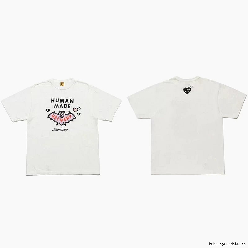 Human Made Casual Heart logo T-shirt Black Green Human for Comfortable Styling