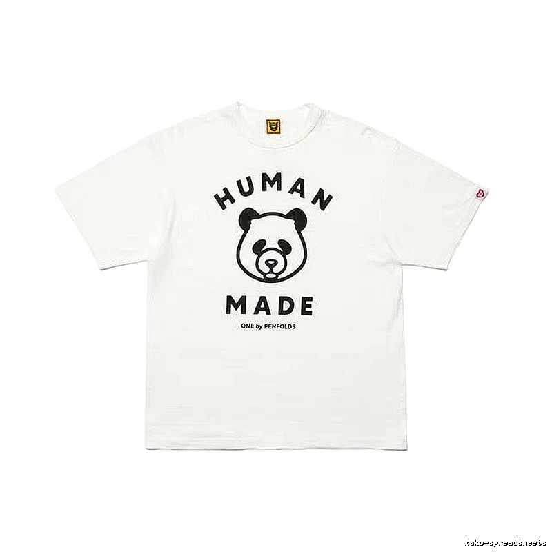 HUMAN MADE Panda Print Japanese Streetwear White Short Sleeve T-Shirt