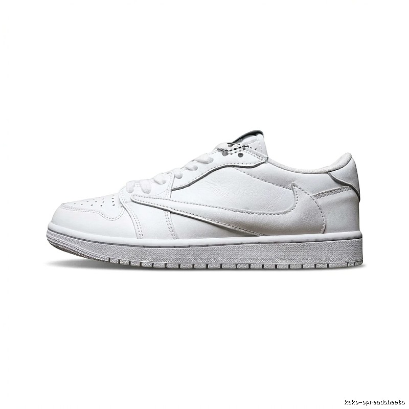 Jordan AJ1 simple white canvas shoes
