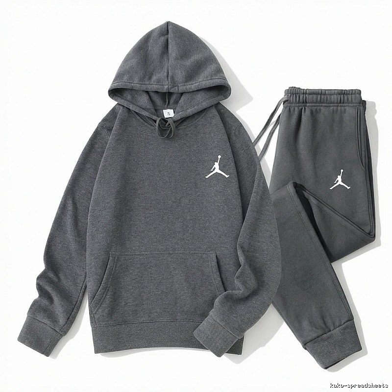 Jordan sports style dark gray suit