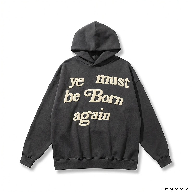 Kanye's retro-style black hoodie