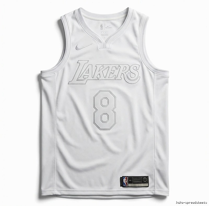 Kobe Lakers retro-style white tank top
