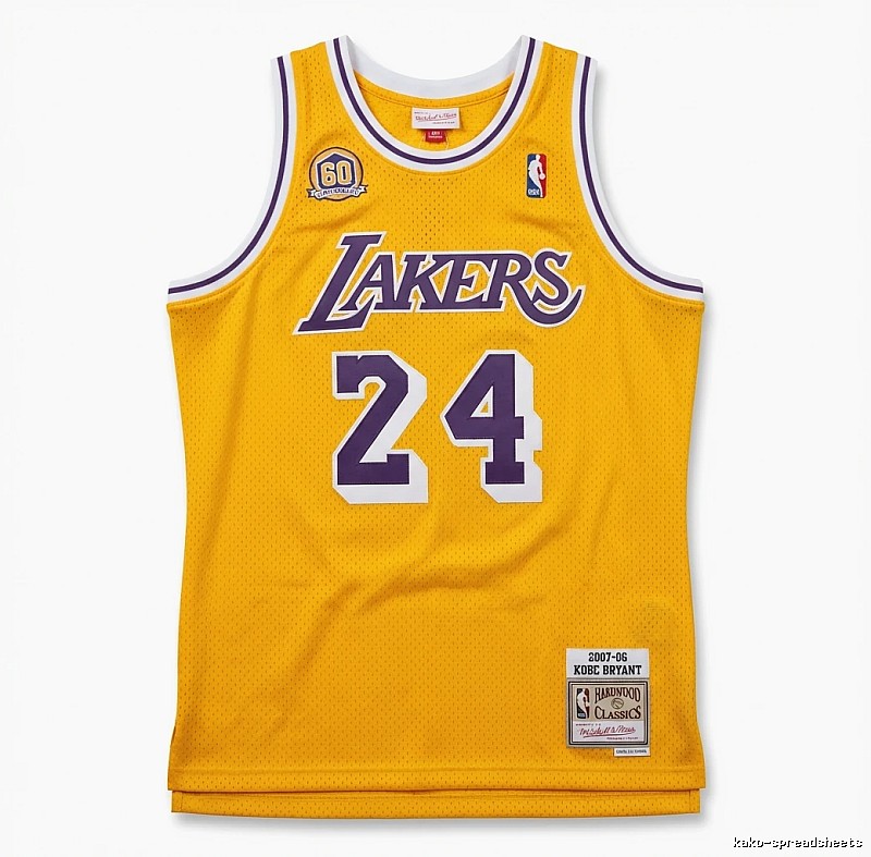 Kobe Lakers' retro-style yellow jersey