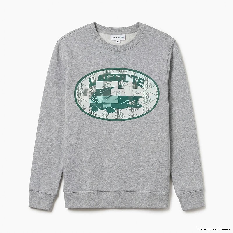 Lacoste retro-style grey sweatshirt