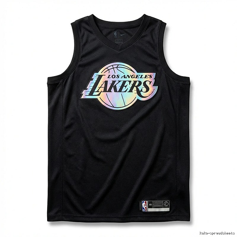 LBJ Lakers black trendy brand vest