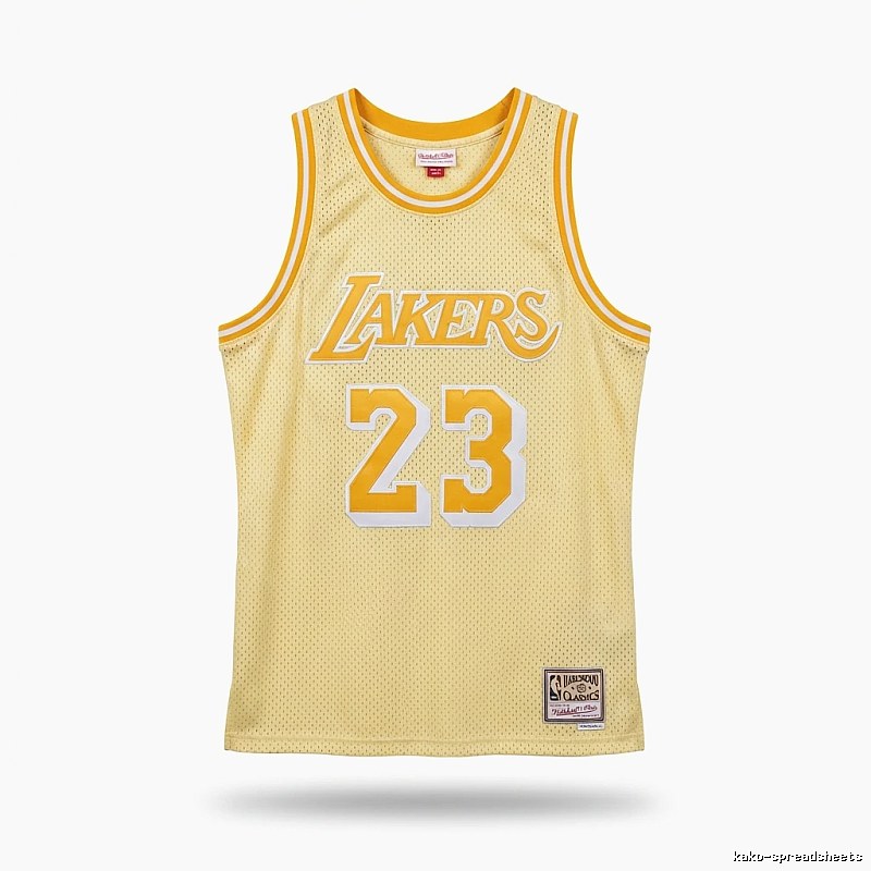 LBJ Lakers retro yellow jersey