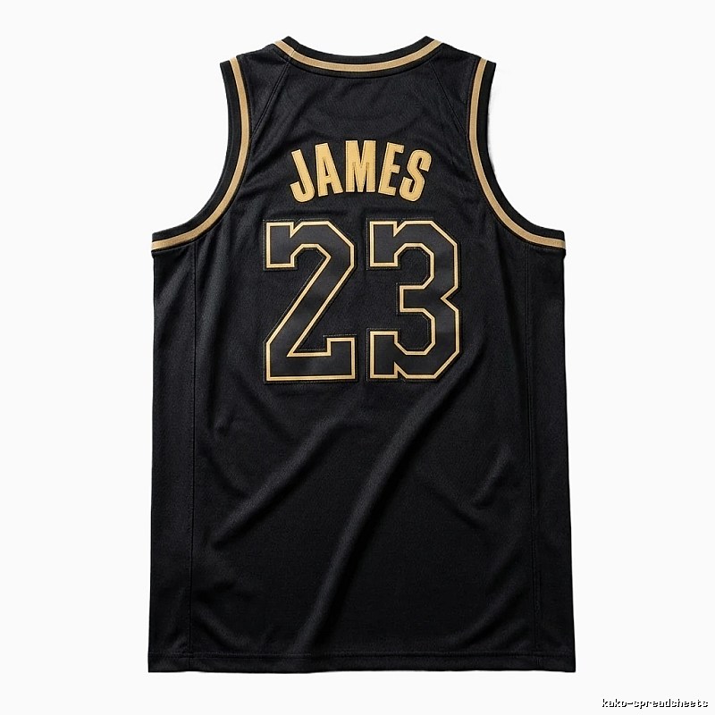 LBJ No.23 black basketball jersey